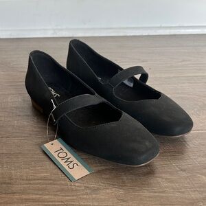 TOMS Women's Classic Black Bianca Flats 7.5